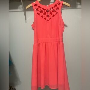 Xhilaration Coral Sleeveless Mini Dress